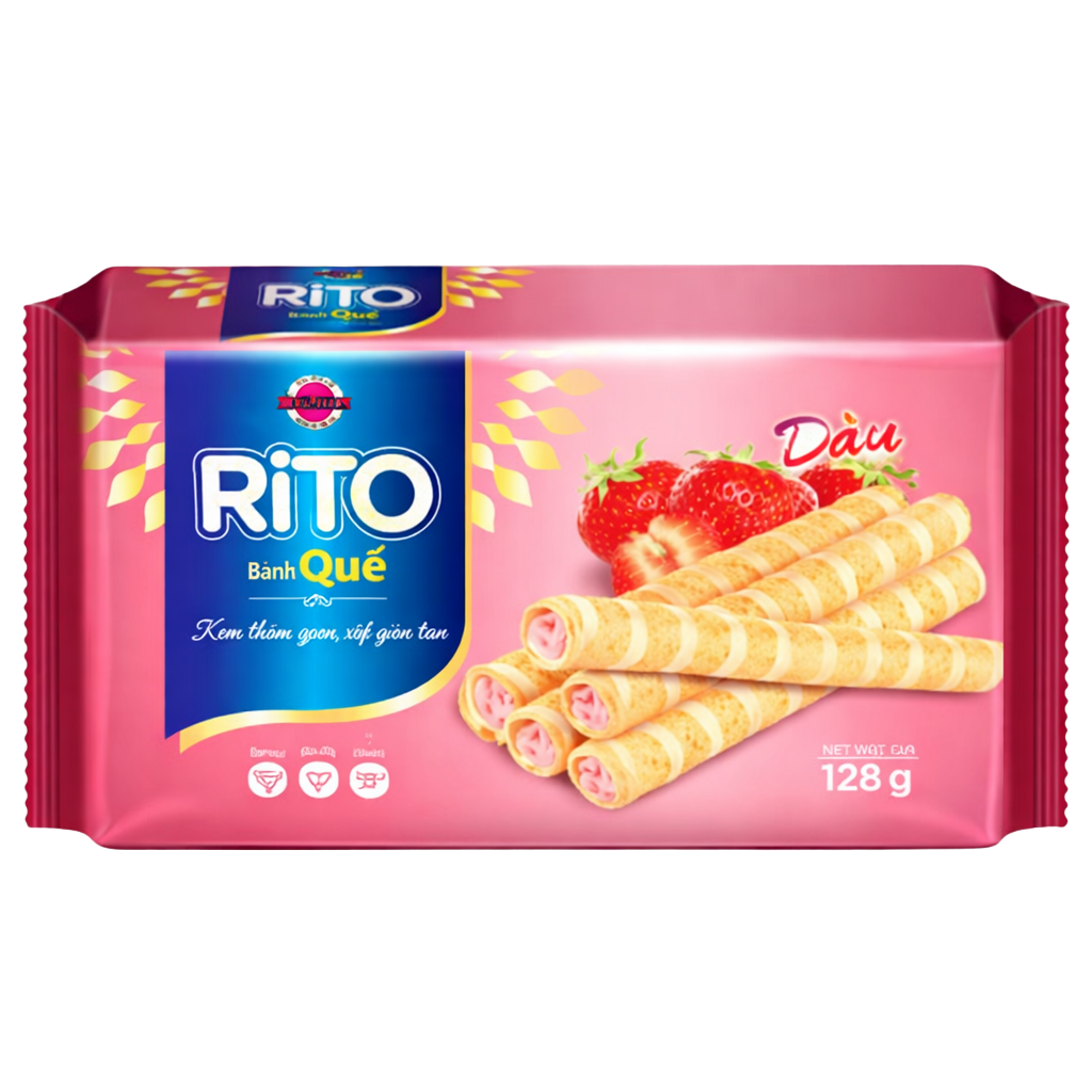 10217 - RITO クレープスティック イチゴ味 128g