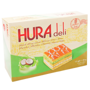 10244 - [HURA deli] スポンジケーキ ココナッツ味 6個入り 168g