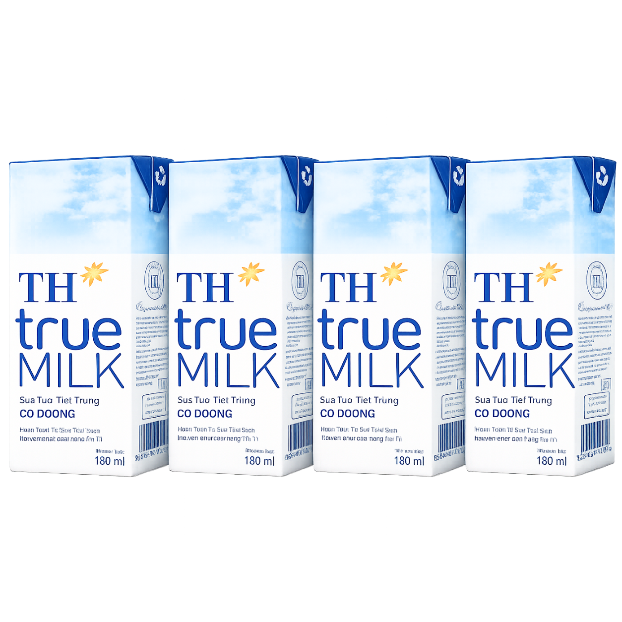 10788 - [TH true Milk] 砂糖入りミルク180ml 4個セット