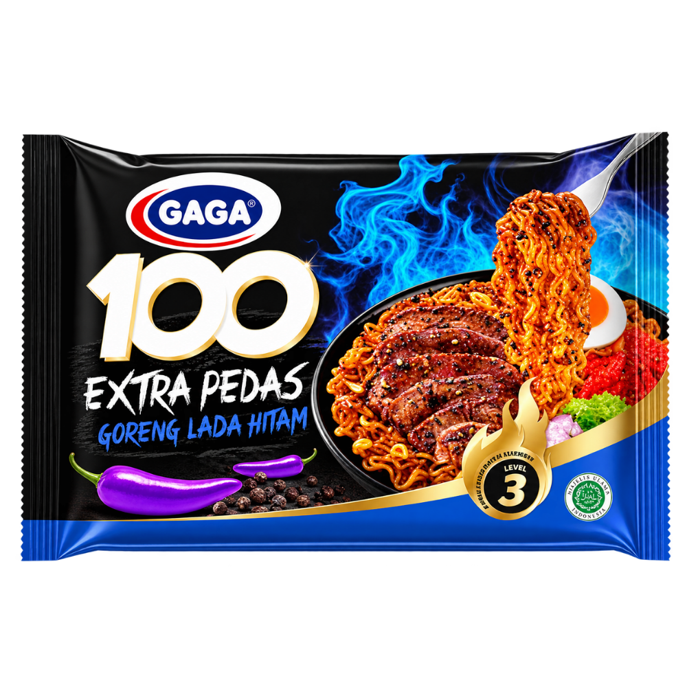 20241 - GAGA 100 エクストラペダス ブラックペッパー味（激辛焼きそば）