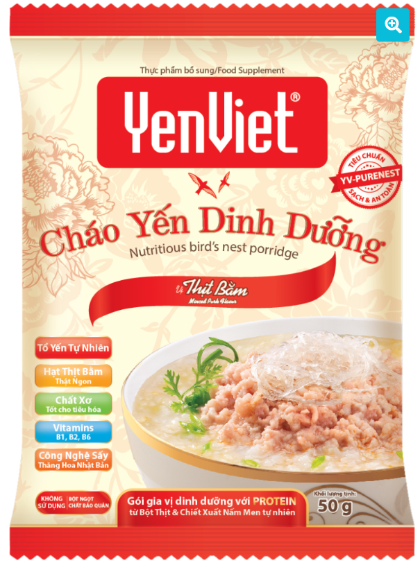 10129 - ツバメの巣⼊りインスタントお粥 ポーク風味 50g