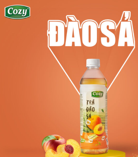 10153 - Cozy Trà sả vị đào 350ml