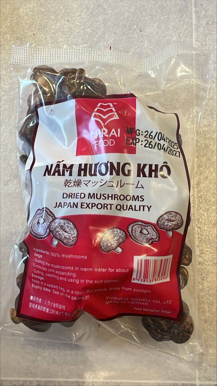 10185 - [ミライ] 乾燥椎茸 50g