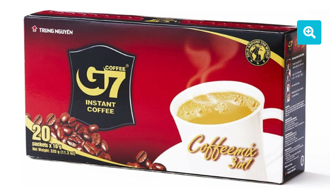 10187 - [TRUNG NGUYEN] G7 Cà phê Việt Nam 3in1 16g x 20 gói