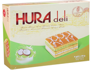 10244 - [HURA deli] スポンジケーキ ココナッツ味 6個入り 168g