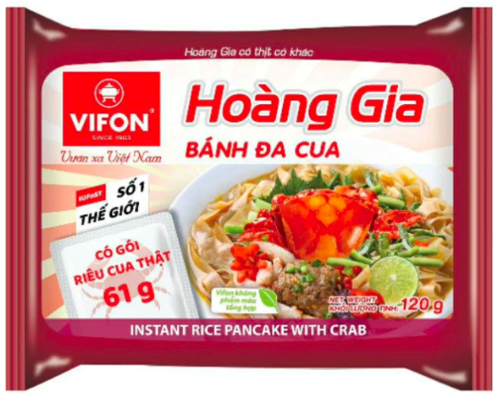 10068 -  [ヴィフォン]バンダークア ライスヌードル カニ風味 120g