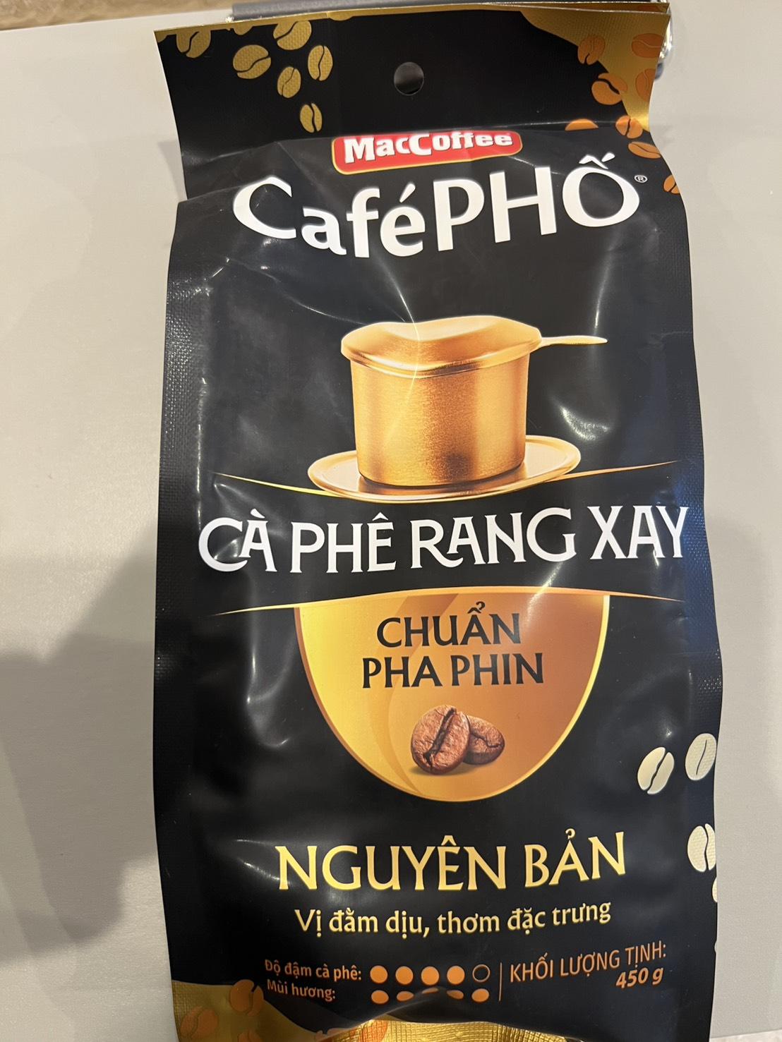 10489 - [Maccoffee] Cafe PHO Regular na Inihaw na Butil ng Kape 450g