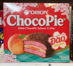 10528 - [ORION]  チョコパイ  ピーチ味 12個入り 360g